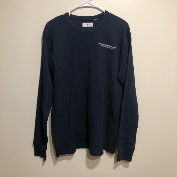UNDEFEATED Navy Blue Thermal Shirt Medium - Picture 5 of 7